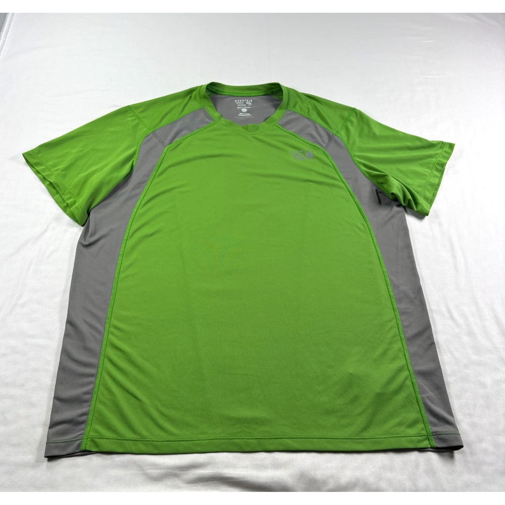 Mountain Hardwear Shirt Mens Large Green Wicked Lite Stretch Performance Outdoor